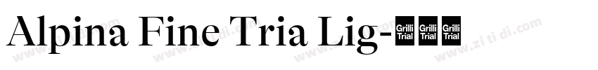 Alpina Fine Tria Lig字体转换